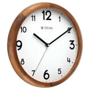 Titan Brown & Black Contemporary Wall Clock 